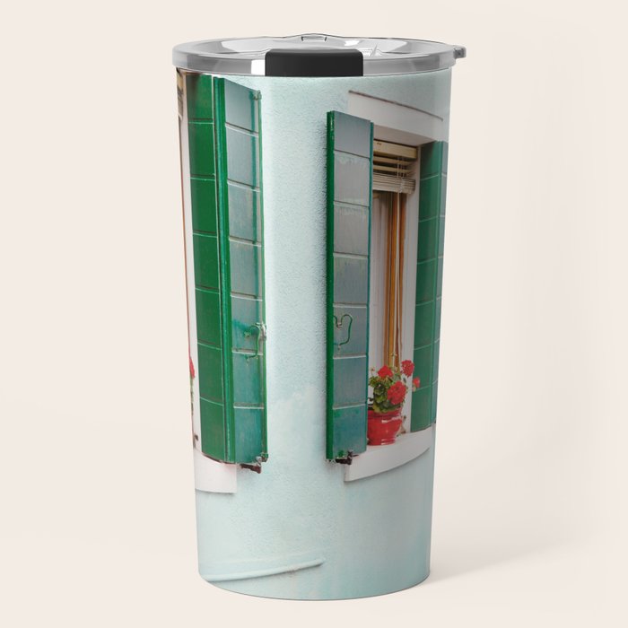Burano Pastels - Venice Italy Travel Mug Gallery Image 1