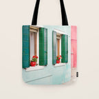 Burano Pastels - Venice Italy Tote Bag Gallery Image 1