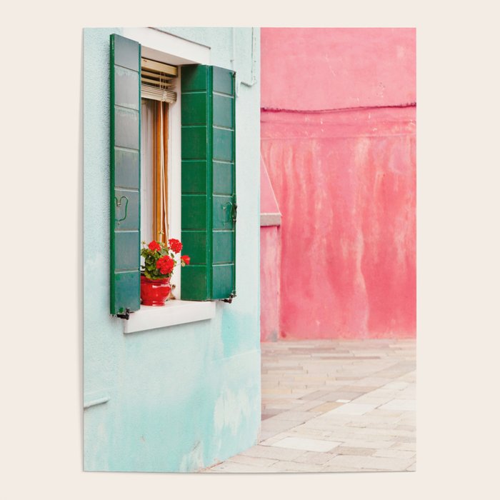 Burano Pastels - Venice Italy Poster Gallery Image 1
