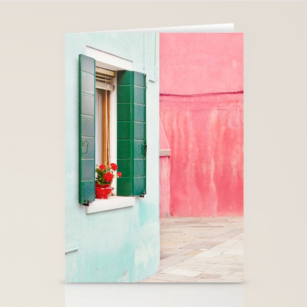 Burano Pastels - Venice Italy Stationery Card Gallery Image 2