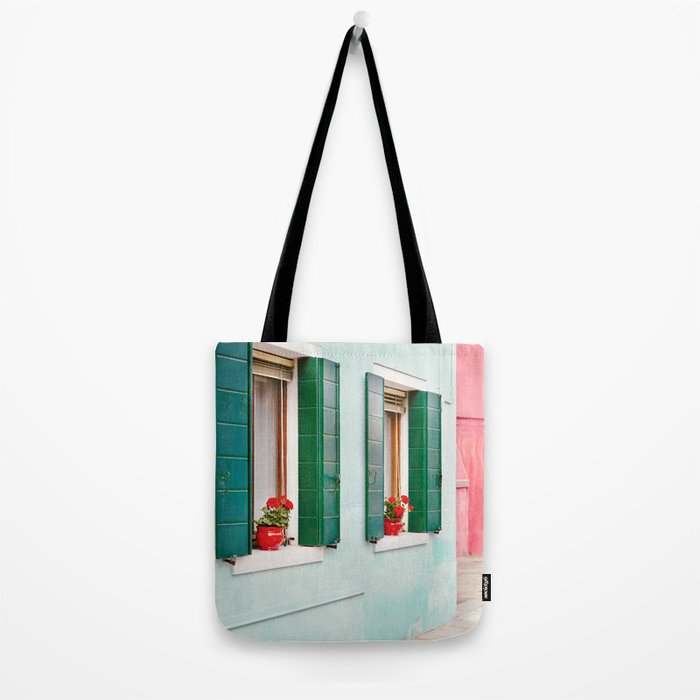 Burano Pastels - Venice Italy Tote Bag Gallery Image 2