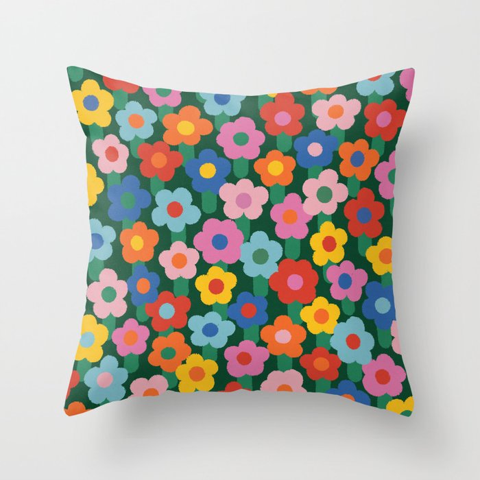 Summer Garden #6 Throw Pillow Gallery Image 1