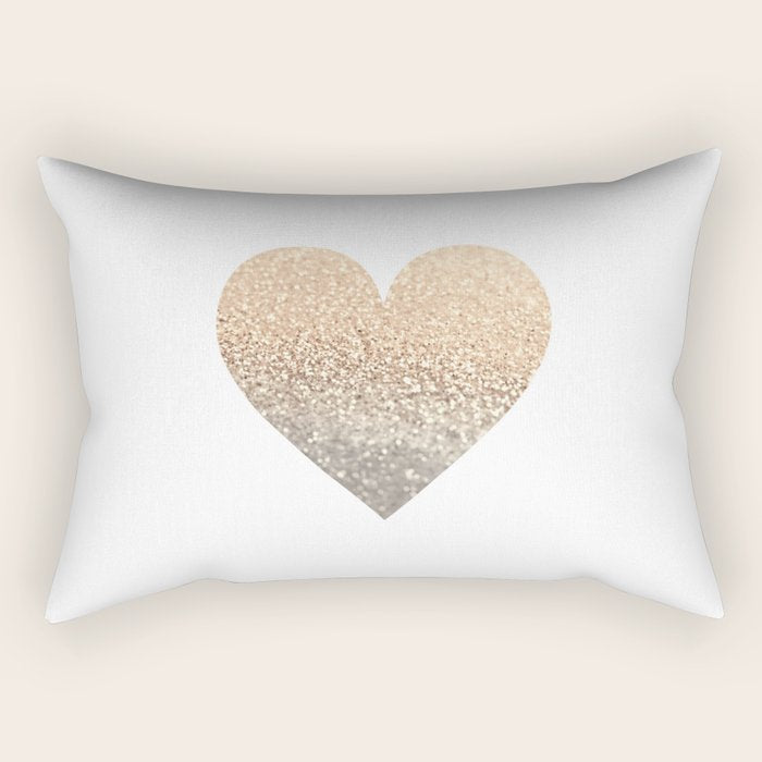 GOLD HEART Rectangular Pillow Gallery Image 2