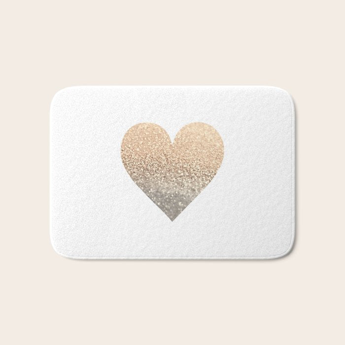GOLD HEART Bath Mat Gallery Image 1