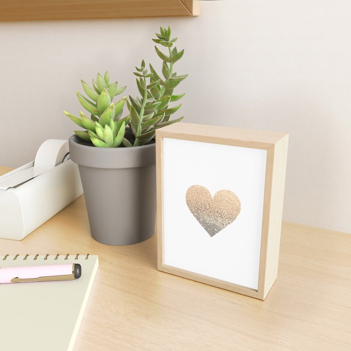 GOLD HEART Mini Art Print Gallery Image 2