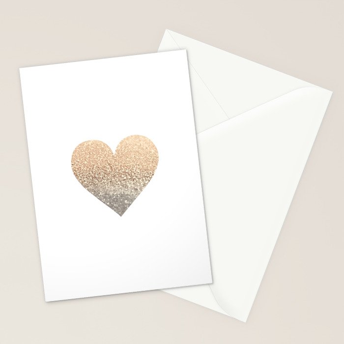 GOLD HEART Stationery Card Gallery Image 2