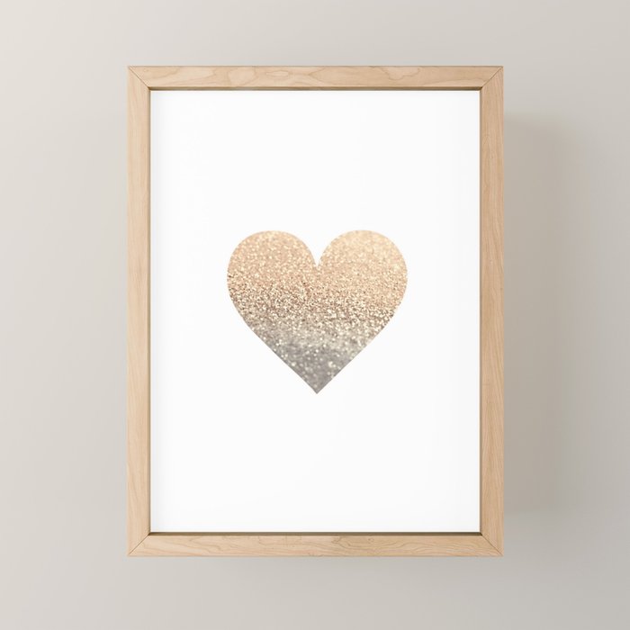 GOLD HEART Mini Art Print Gallery Image 1