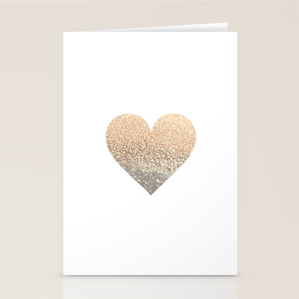GOLD HEART Stationery Card Gallery Image 2