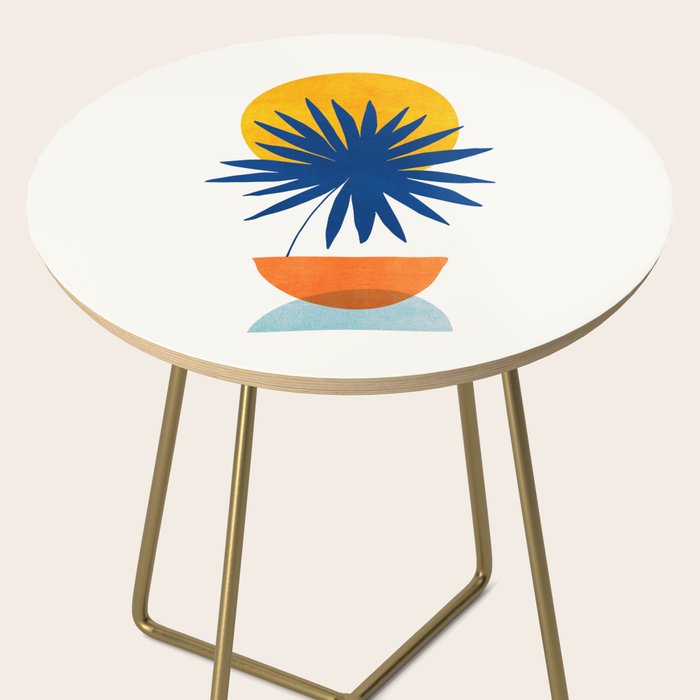 Abstract Tropical Sunset / Mid Century Series Side Table Gallery Image 2