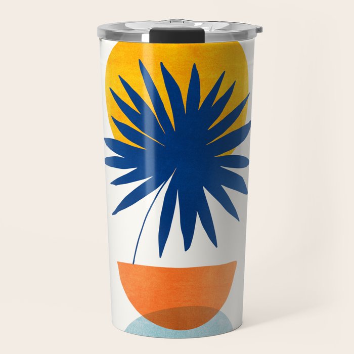 Abstract Tropical Sunset / Mid Century Series Travel Mug Gallery Image 1