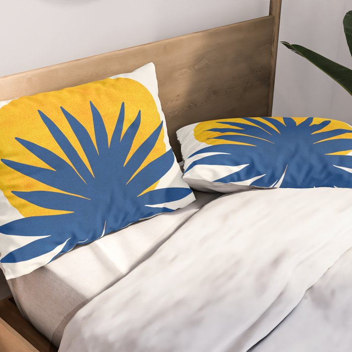 Abstract Tropical Sunset / Mid Century Series Pillow Sham Gallery Image 2