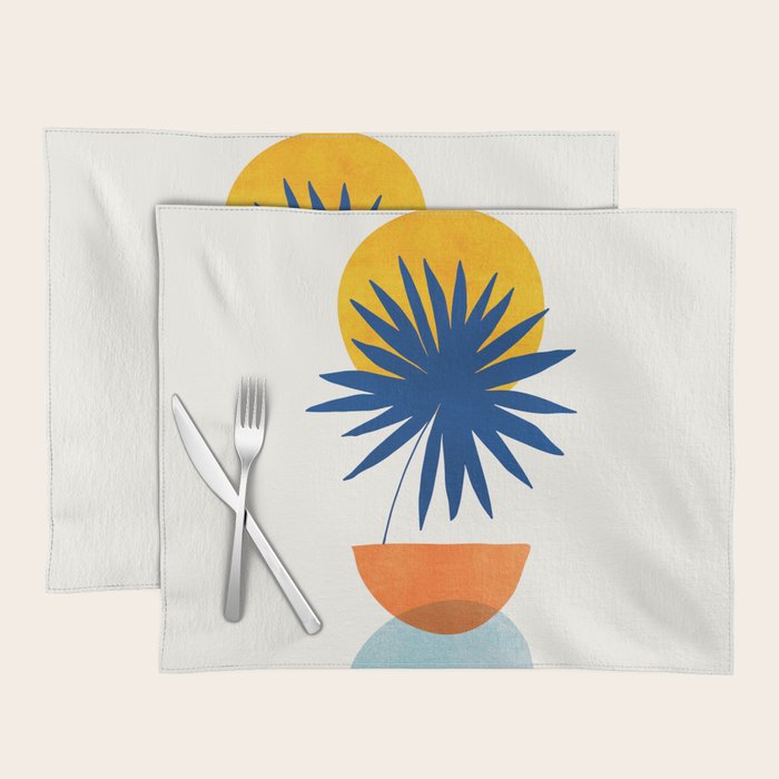 Abstract Tropical Sunset / Mid Century Series Placemat Gallery Image 1