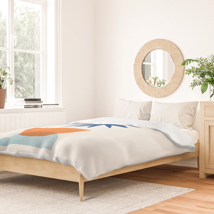 Abstract Tropical Sunset / Mid Century Series Duvet Cover Gallery Image 2