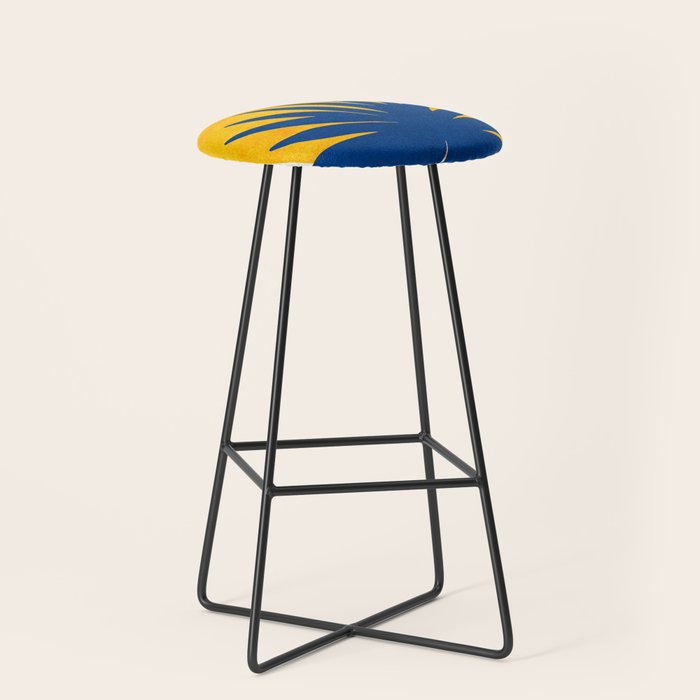 Abstract Tropical Sunset / Mid Century Series Stool Gallery Image 1