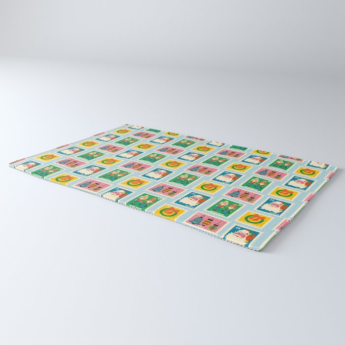 Christmas Stamps Rug Gallery Image 3