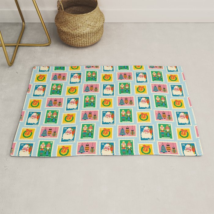 Christmas Stamps Rug Gallery Image 1