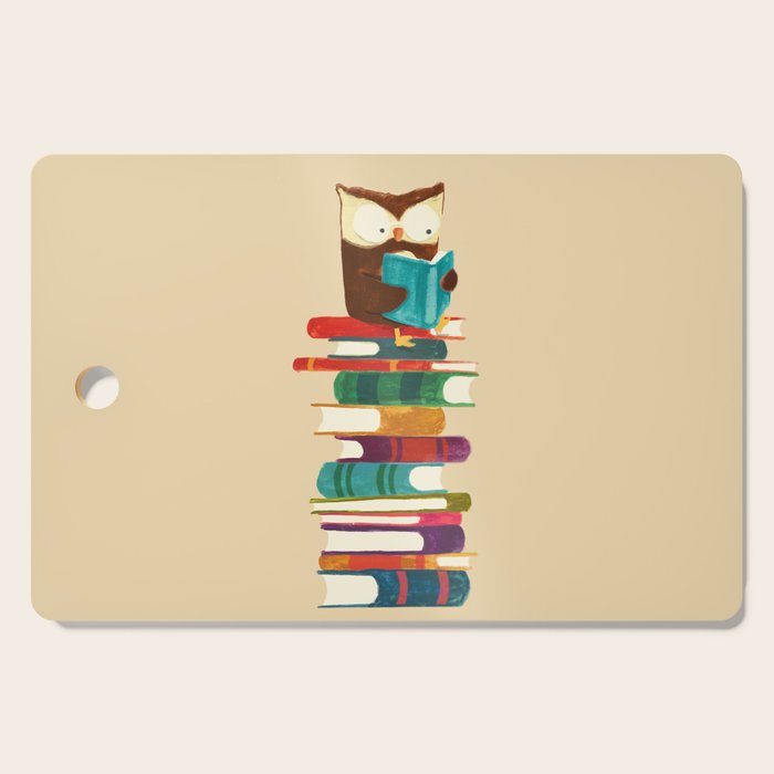 Owl Reading Rainbow Cutting Board Gallery Image 1