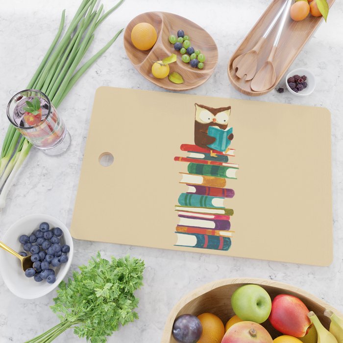 Owl Reading Rainbow Cutting Board Gallery Image 2