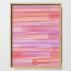 Abstract Watercolor Waves in Pink Sunset Serving Tray Gallery Image 1