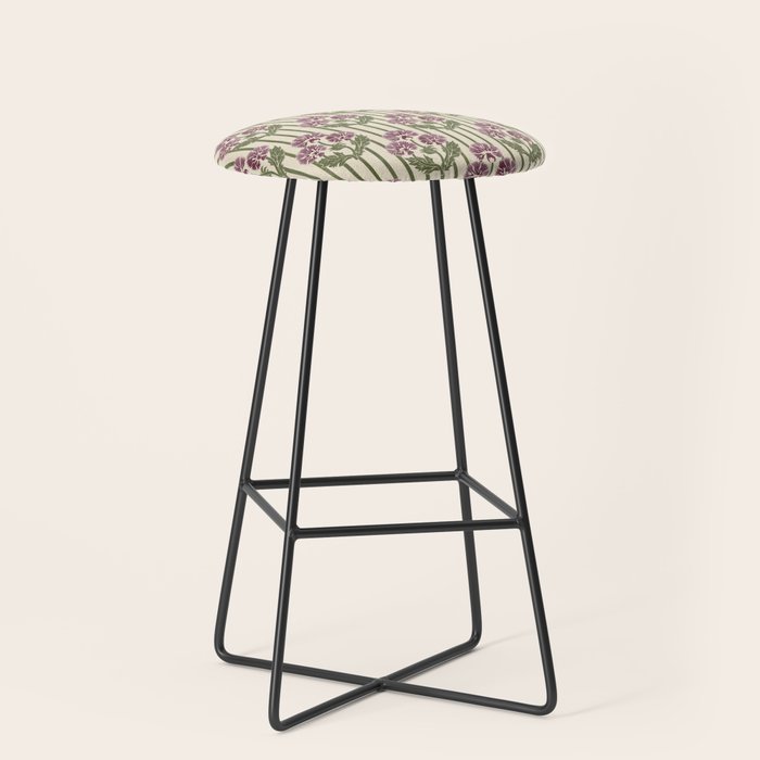 Highland Floral Stripe Stool Gallery Image 1