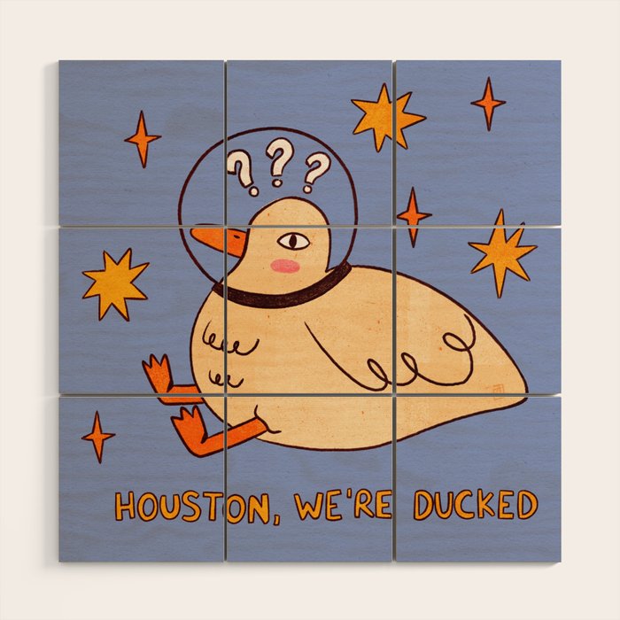 Houston, we're ducked Wood Wall Art Gallery Image 1