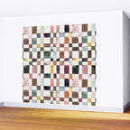 Watercolor Fall Checker Rustic Earthy Wall Mural Gallery Image 2
