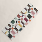 Watercolor Fall Checker Rustic Earthy Yoga Mat Gallery Image 1