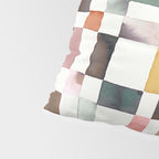 Watercolor Fall Checker Rustic Earthy Pillow Sham Gallery Image 4