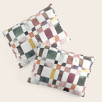 Watercolor Fall Checker Rustic Earthy Pillow Sham Gallery Image 3