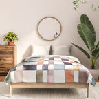 Watercolor Fall Checker Rustic Earthy Comforter Gallery Image 3