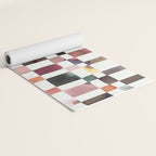 Watercolor Fall Checker Rustic Earthy Yoga Mat Gallery Image 2
