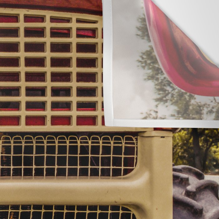 International Grill Red Tractor Front  Wall Tapestry Gallery Image 3