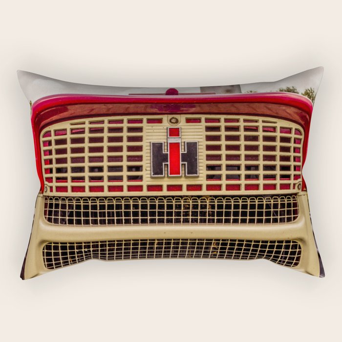 International Grill Red Tractor Front  Rectangular Pillow Gallery Image 2