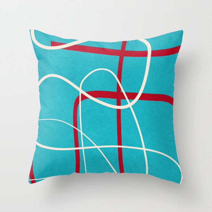 Minimalist Line Art 4 Throw Pillow Gallery Image 1