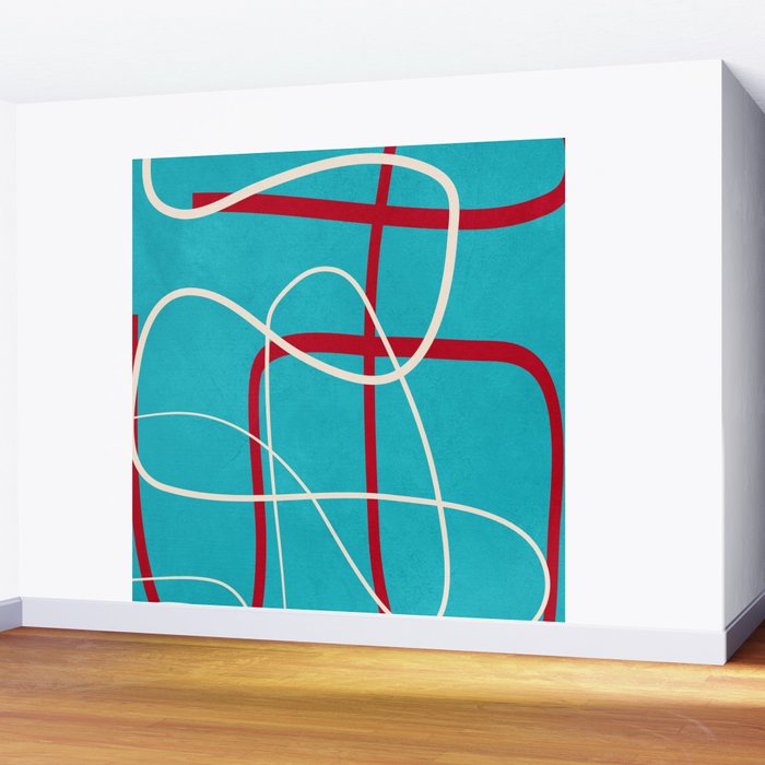 Minimalist Line Art 4 Wall Mural Gallery Image 2