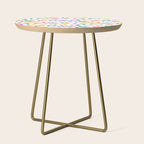 Fun colorful line doodle art pattern Side Table Gallery Image 1
