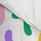 Fun colorful line doodle art pattern Comforter Gallery Image 4