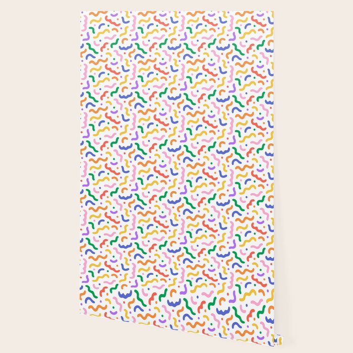 Fun colorful line doodle art pattern Wallpaper Gallery Image 2