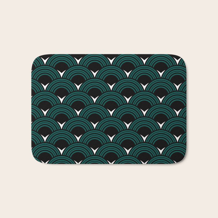 Art Deco Shell Print Bath Mat Gallery Image 1