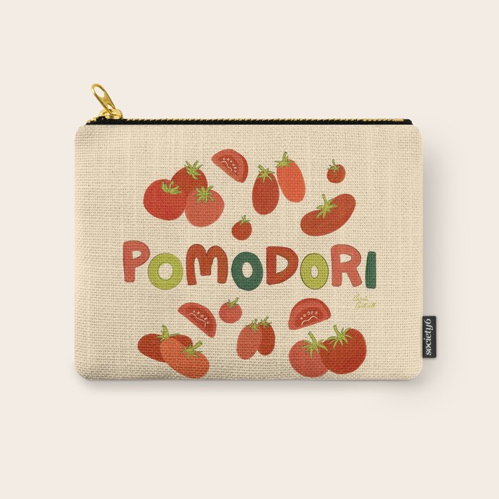 Hand Drawn Italian Roman Pomodori Tomato Classic Mediterranean Art Carry All Pouch Gallery Image 1