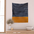 Golden Night Rothko Inspired Mid Century Modern Minimalist Color Field Wall Tapestry Gallery Image 2
