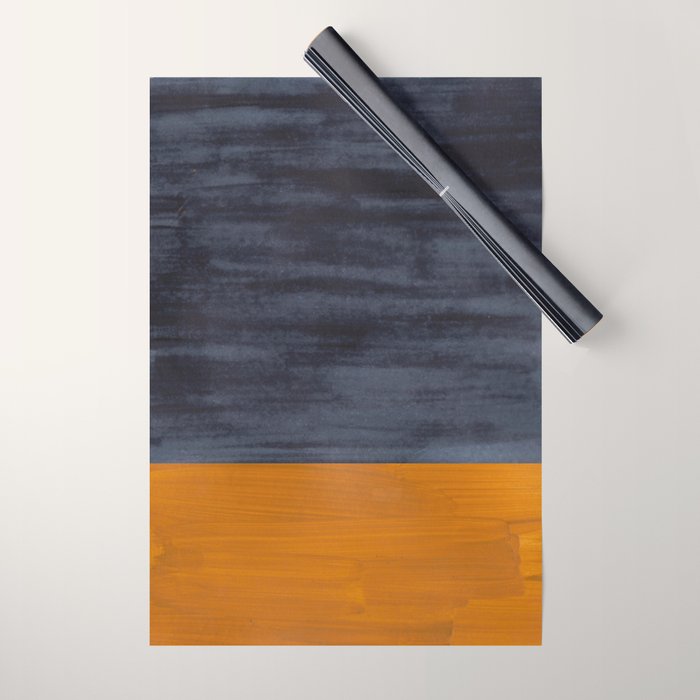 Golden Night Rothko Inspired Mid Century Modern Minimalist Color Field Wrapping Paper Gallery Image 1