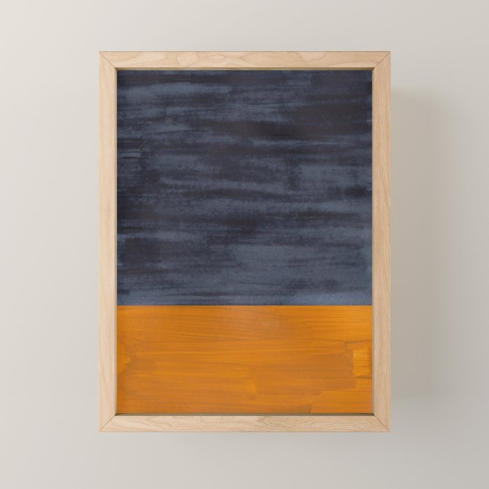 Golden Night Rothko Inspired Mid Century Modern Minimalist Color Field Mini Art Print Gallery Image 1