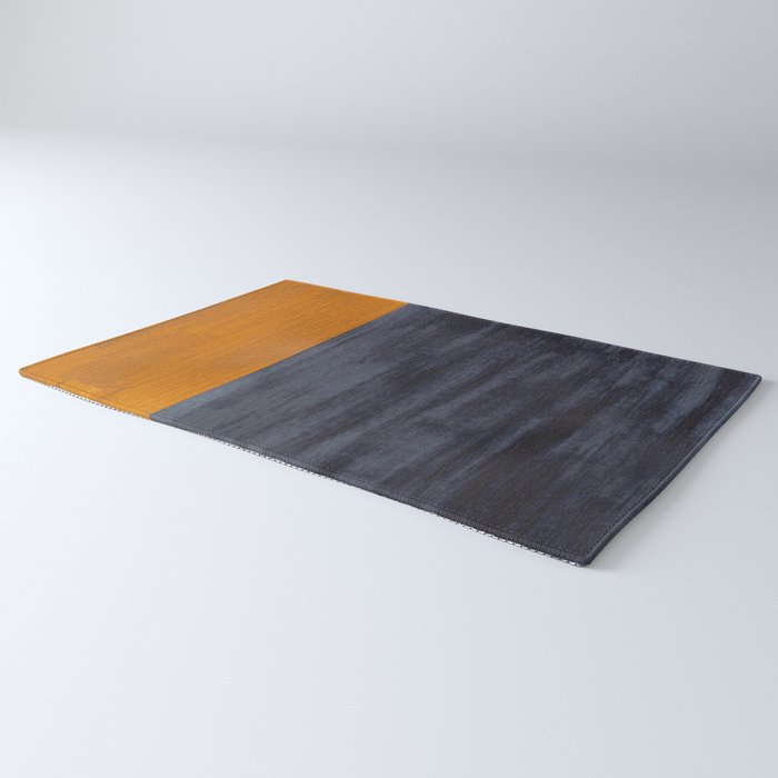 Golden Night Rothko Inspired Mid Century Modern Minimalist Color Field Rug Gallery Image 3