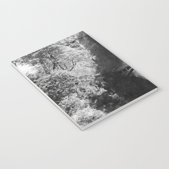Multnomah Falls Oregon Waterfall Black and White Notebook Gallery Image 3