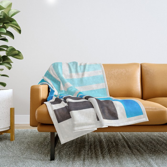 Cerulean Blue Throw Blanket Gallery Image 1