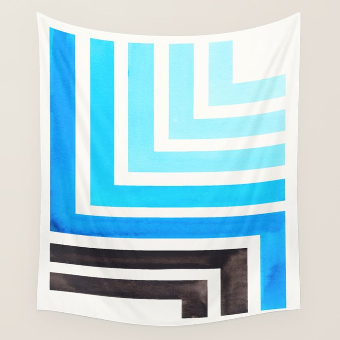 Cerulean Blue Wall Tapestry Gallery Image 1