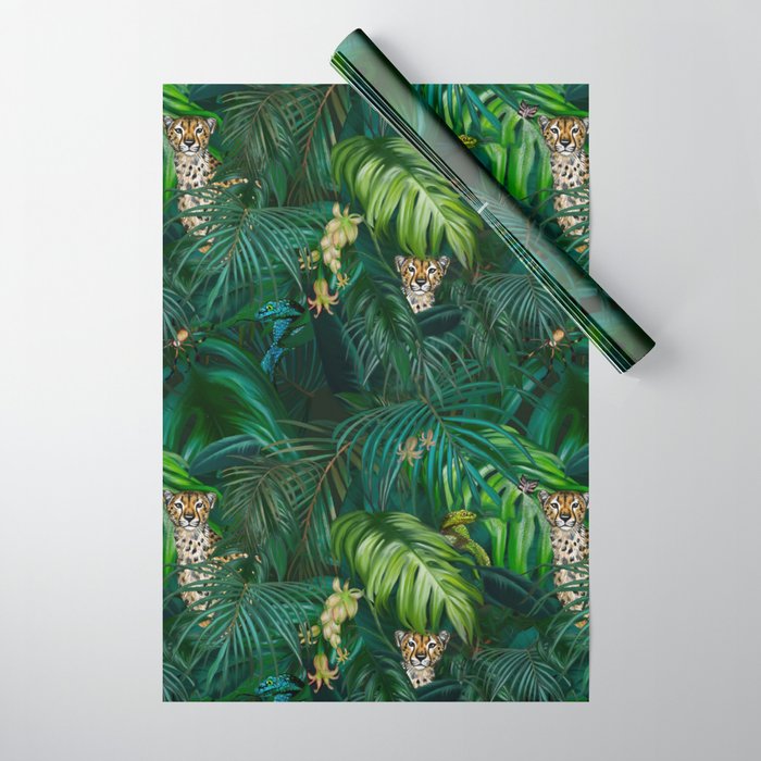 Jungle Cheetah Prints Wrapping Paper Gallery Image 1