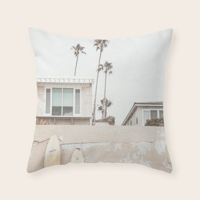 Calfifornian Surfboards Throw Pillow Gallery Image 1