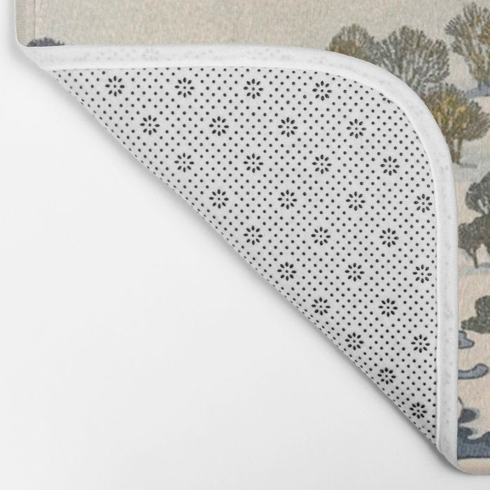 Snow Country Antique Japanese Woodblock Print Bath Mat Gallery Image 2